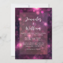 Paarse Bokeh Sparkle Silver String Lights Wedding