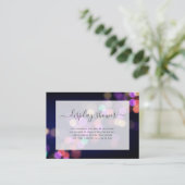 Paarse Bokeh Vrijgezellenfeest behuizing Kaart (Staand voorkant)