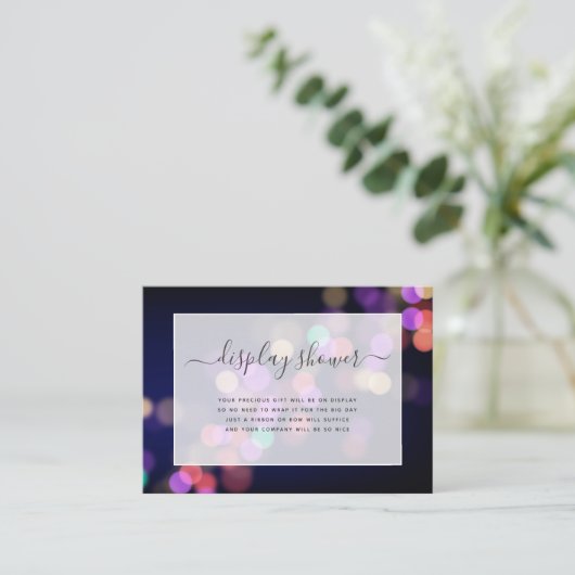 Paarse Bokeh Vrijgezellenfeest behuizing Kaart (Staand voorkant)