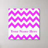 Paarse Bold Chevron met de naam Emporio Moffa Canvas Afdruk (Voorkant)