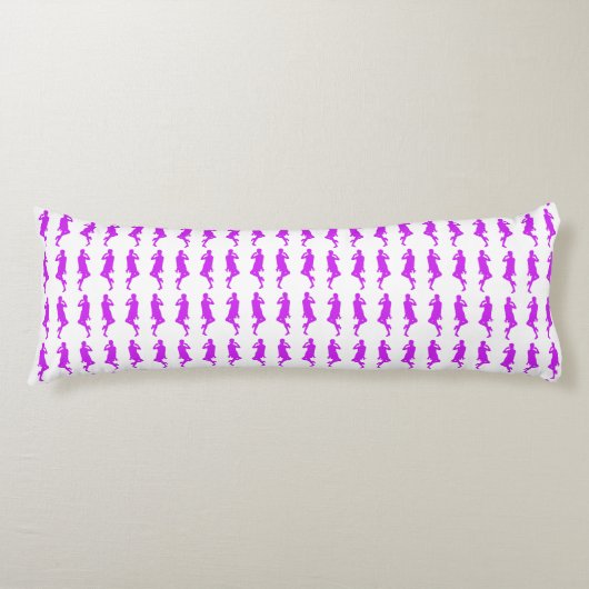 Paarse Bold Mod Go Girls Lichaamskussen (Voorkant)
