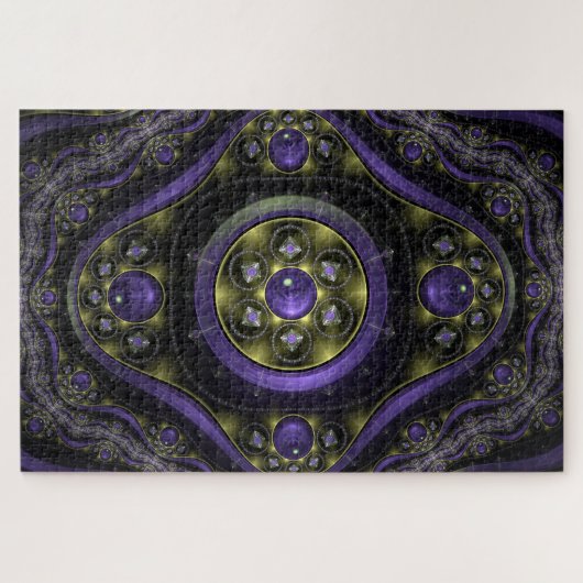 paarse bollen puzzel legpuzzel (Horizontaal)