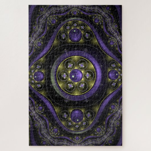 paarse bollen puzzel legpuzzel (Verticaal)