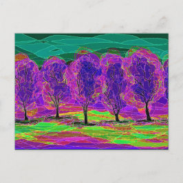 Paarse bomen door Mark Edward Westerfield Briefkaart