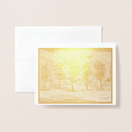 Paarse bomen door Mark Edward Westerfield Gold Foi Folie Kaarten