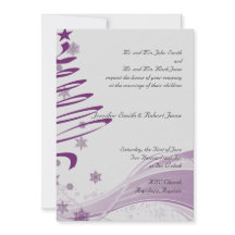 Paarse bomen en sneeuwvlokken