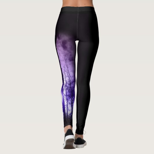 Paarse bomen leggings (Achterkant)