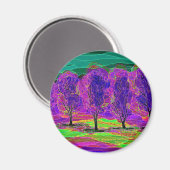 Paarse bomen ... Magneet (Voorkant / Achterkant)