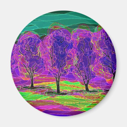 Paarse bomen ... Magneet (Voorkant)