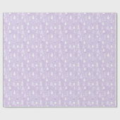 Paarse Bomen Winternaam Kerst Wrapping Papier (Vlak)