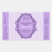 Paarse Boog Frame Beauty Olie Fles Label (Voorkant)