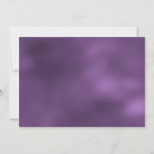 Paarse boog kerstfeest uitnodiging (Achterkant)