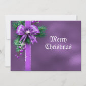 Paarse boog kerstvakantie Kaart (Voorkant)