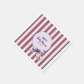 Paarse Boog Lijnen Modern Baby shower Servet (Hoek)