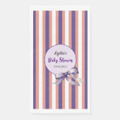 Paarse Boog Lijnen Modern Baby shower Servet (Voorkant)