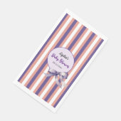 Paarse Boog Lijnen Modern Baby shower Servet (Hoek)