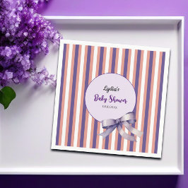 Paarse Boog Lijnen Modern Baby shower Servet