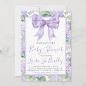 Paarse boog meisje preppy zuidelijk Baby shower Kaart (Voorkant)