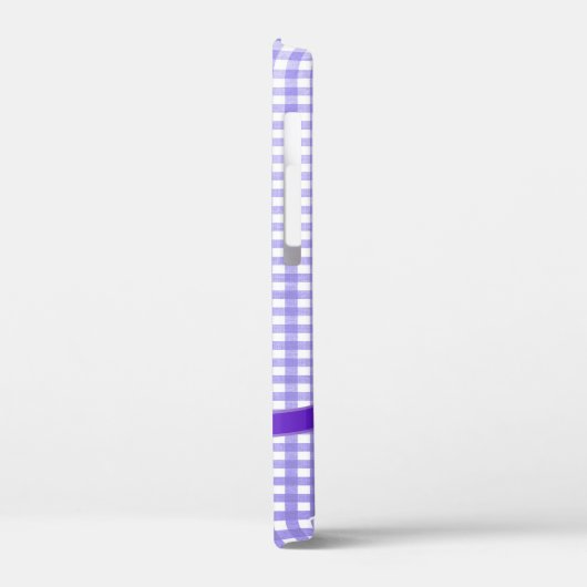 paarse boog op gingham Case-Mate iPhone case (Achterkant / Links)