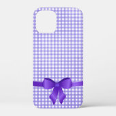 paarse boog op gingham Case-Mate iPhone case (Achterkant)