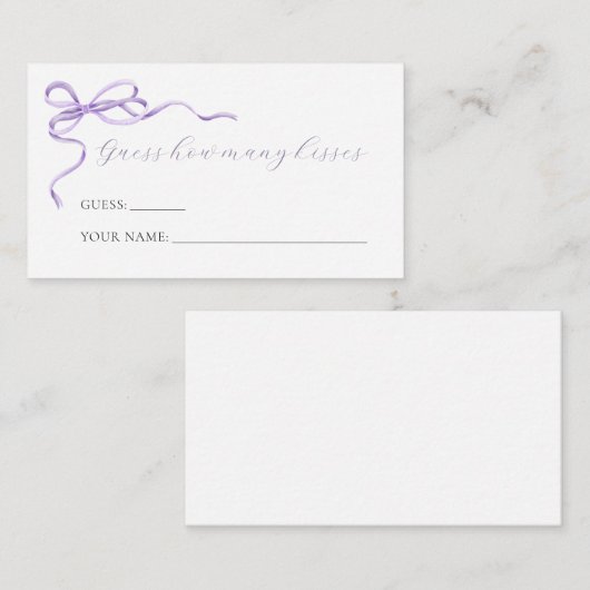 Paarse boog raad eens hoeveel kussen spel Kaart (Voorkant / Achterkant)