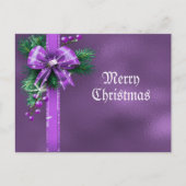 Paarse boog vakantie kerst Briefkaart (Voorkant)