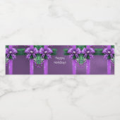 Paarse boog vakantie waterfles etiket (Enkel label)