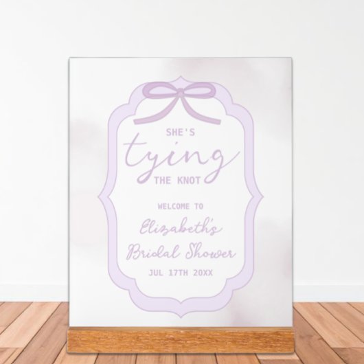 Paarse Boog Waterverf Bruidsdouche Acryl Bord