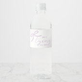 Paarse Boog Waterverf Bruidsdouche Waterfles Etiket (Voorkant)