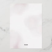 Paarse Boog Waterverf Bruiloftsborrel Folie Uitnodiging (Achterkant)