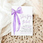 Paarse boog Ze bindt de knoop Vrijgezellenfeest Kaart