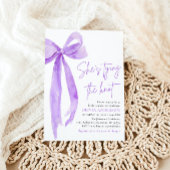 Paarse boog Ze bindt de knoop Vrijgezellenfeest Kaart