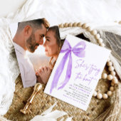 Paarse boog Ze bindt de knoop Vrijgezellenfeest Kaart