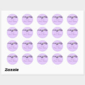 Paarse boog zoet 16 envelop Sticker (Vel)