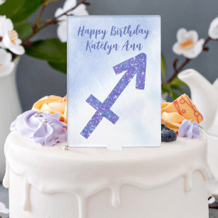  Paarse Boogschutter Astrologie teken Verjaardag Cake Topper