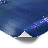 Paarse boom op het meer perfect poster (Hoek)