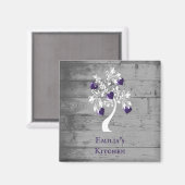 Paarse Boom van het Gepersonaliseerd Magnet van de (Voorkant / Achterkant)