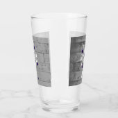 Paarse boom van het hart Gepersonaliseerd Glasbeke Glas (Links)