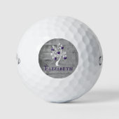 Paarse Boom van het hart Persoonlijke Golfballen (Voorkant)