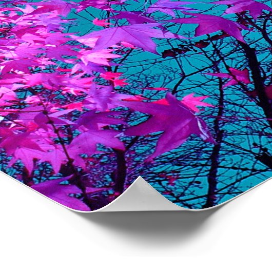 Paarse boom XI Poster (Hoek)