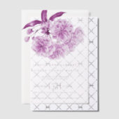 Paarse boombloesem waterverf foto bruiloft vellum uitnodigingen (Offset (Uitnodiging))