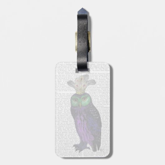 Paarse boomgaard bagagelabel (Achterkant verticaal)