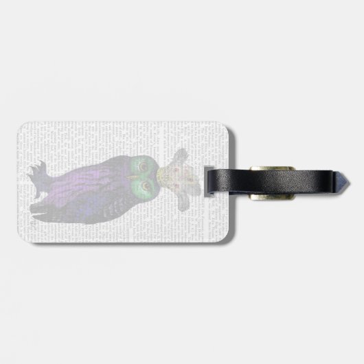 Paarse boomgaard bagagelabel (Achterkant horizontaal)