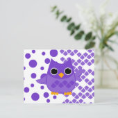 Paarse boomgaard briefkaart (Staand voorkant)