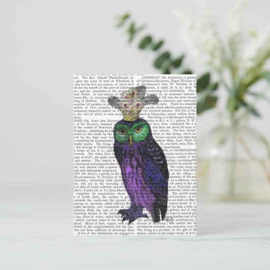 Paarse boomgaard briefkaart (Staand voorkant)