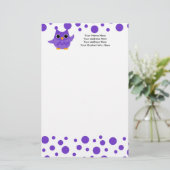 Paarse boomgaard briefpapier (Staand voorkant)