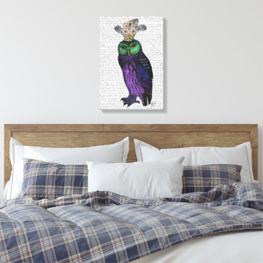 Paarse boomgaard canvas afdruk (Insitu (Slaapkamer))