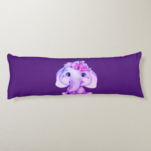 Paarse boomgaard Elephant Body Pillow Lichaamskussen (Achterkant)