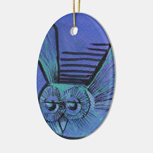 Paarse boomgaard keramisch ornament (Links)