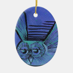 Paarse boomgaard keramisch ornament